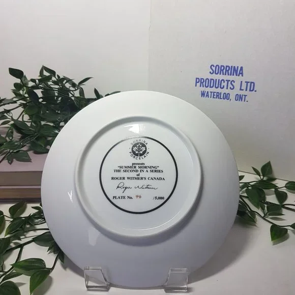 Roger Witmer's Canada Limited Edition Collector Plate Summer Morning Gastown BC - Picture 5 of 7